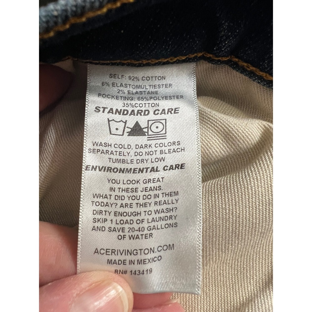 Ace Rivington Mens Athletic Taper Candiani Denim Jeans Dirty Vintage 39x34 NWT - Picture 7 of 15